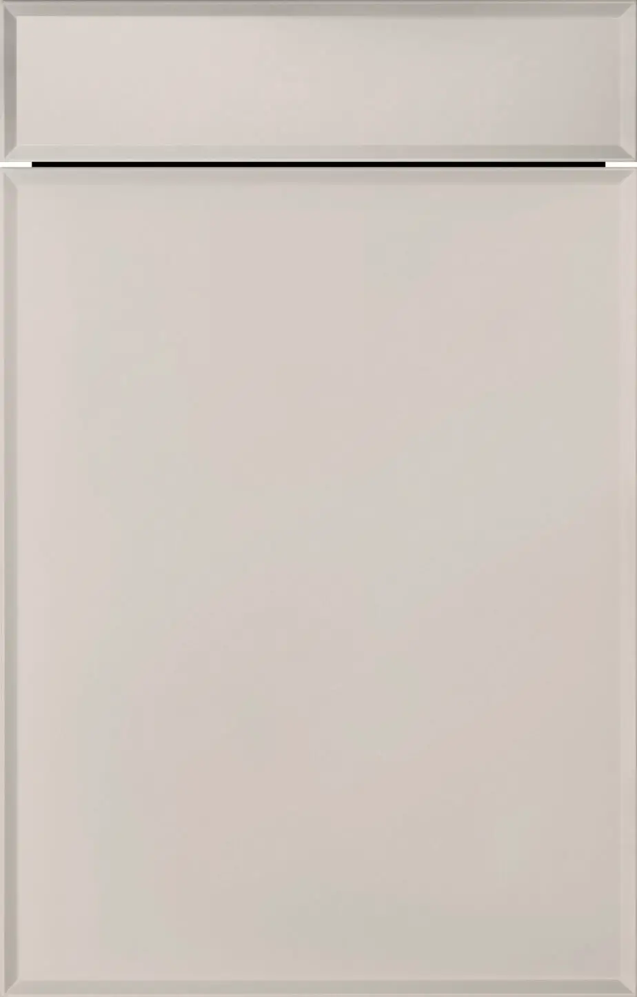 Bevelled skinny shaker front in AV 5075 Sand Grey